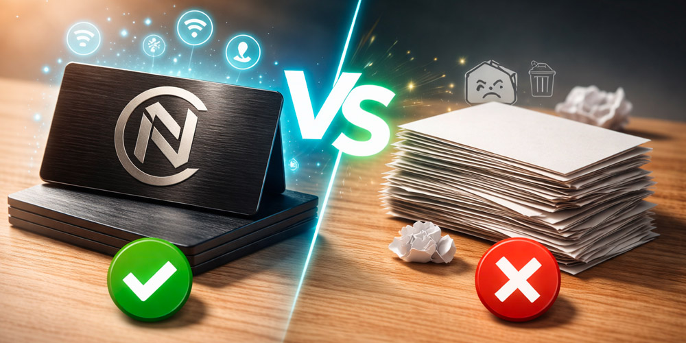 Carte de visite NFC ou carte papier : le comparatif complet