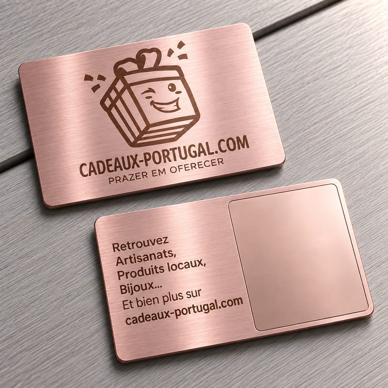 Carte NFC Métal gravée — Or rose, vue 1