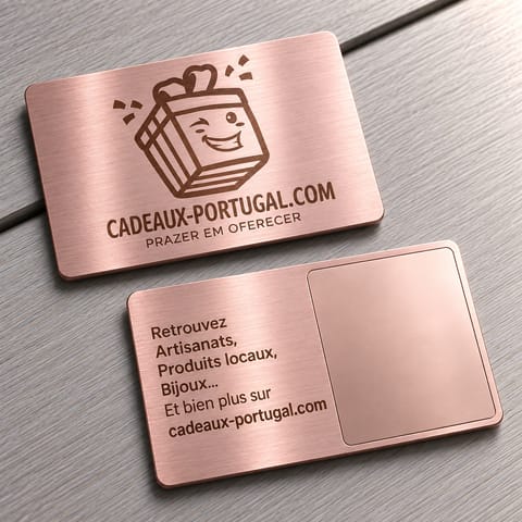 Carte NFC Métal gravée — Or rose, vue 1