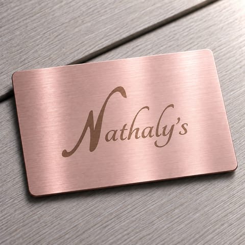 Carte NFC Métal gravée — Or rose, vue 2