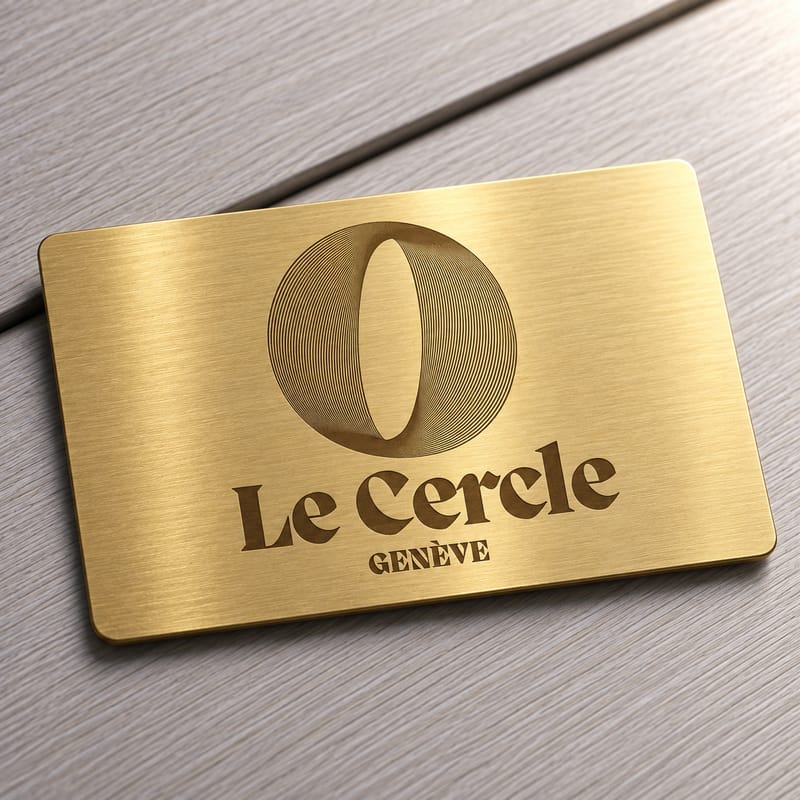 Carte NFC Métal gravée — Or, vue 1