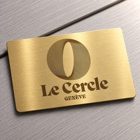 Carte NFC Métal gravée — Or, vue 1