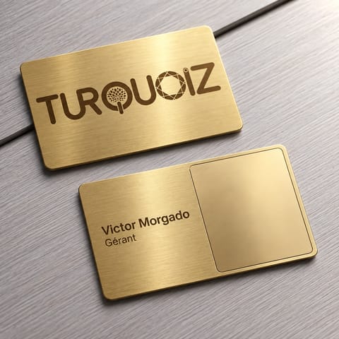 Carte NFC Métal gravée — Or, vue 2
